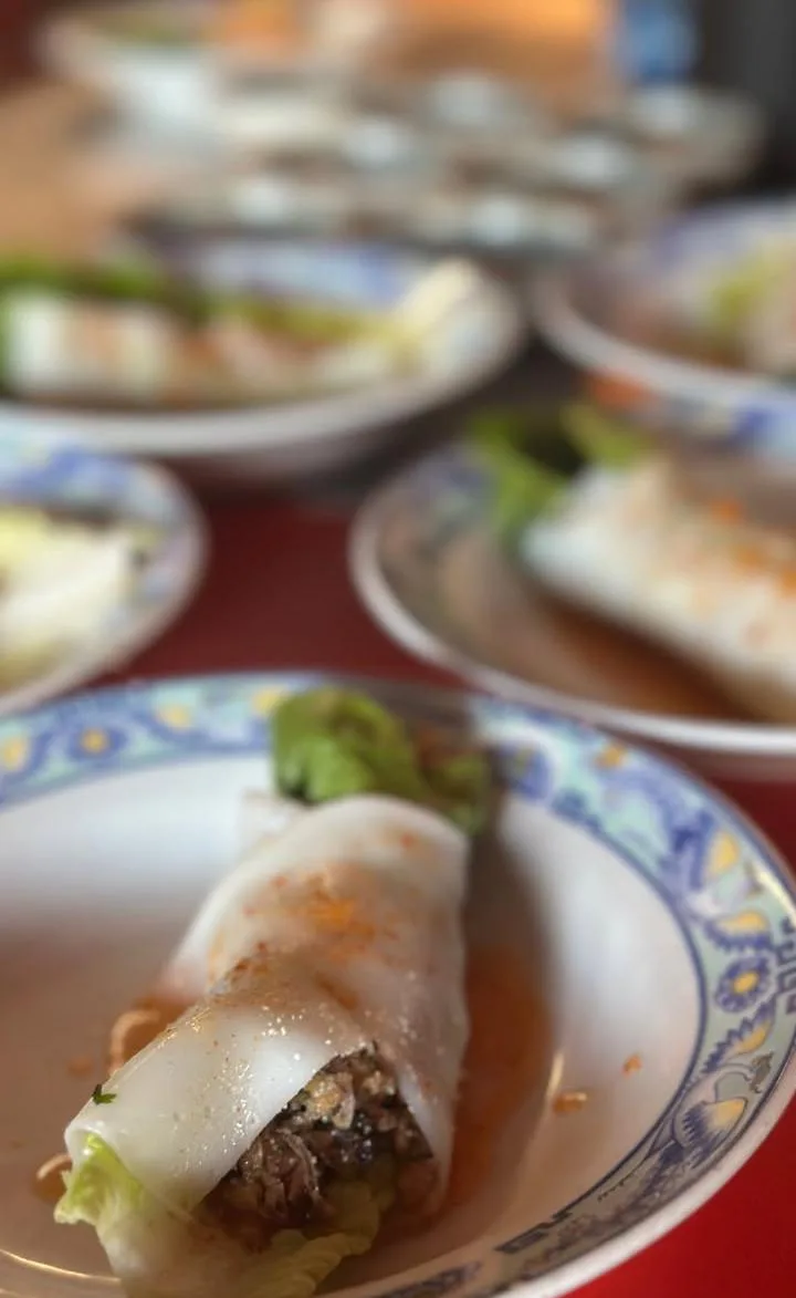 Vietnamese-style rice paper rolls