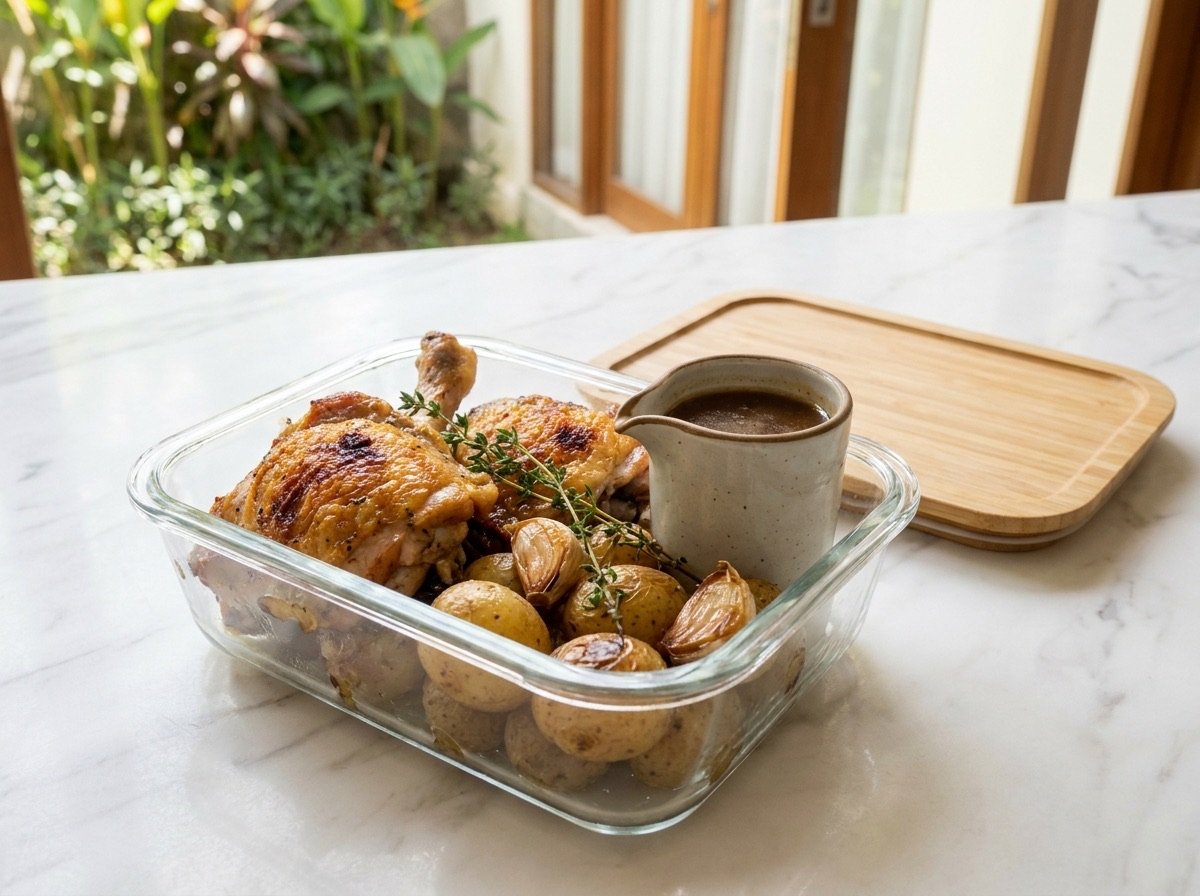 Roast chicken with lemon and thyme